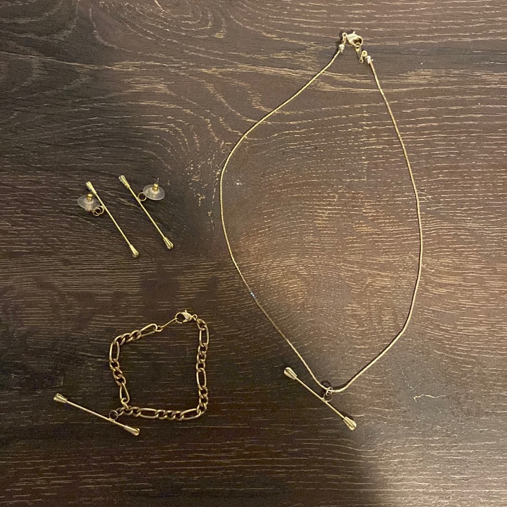 Baton twirling jewelry set earrings bracelet & necklace
